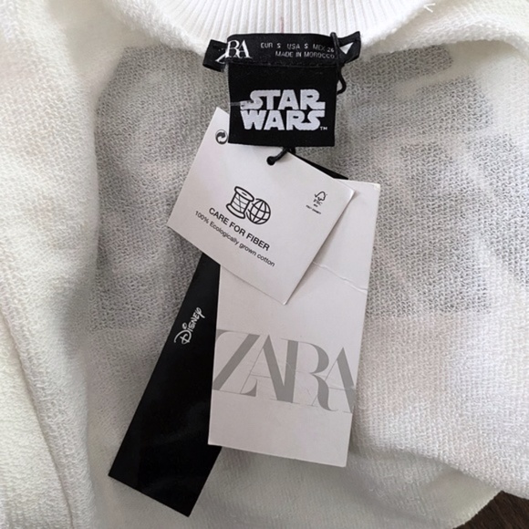 NEW Zara Star Wars Leia Han Solo Mock Neck Sweatshirt Small - Picture 14 of 17